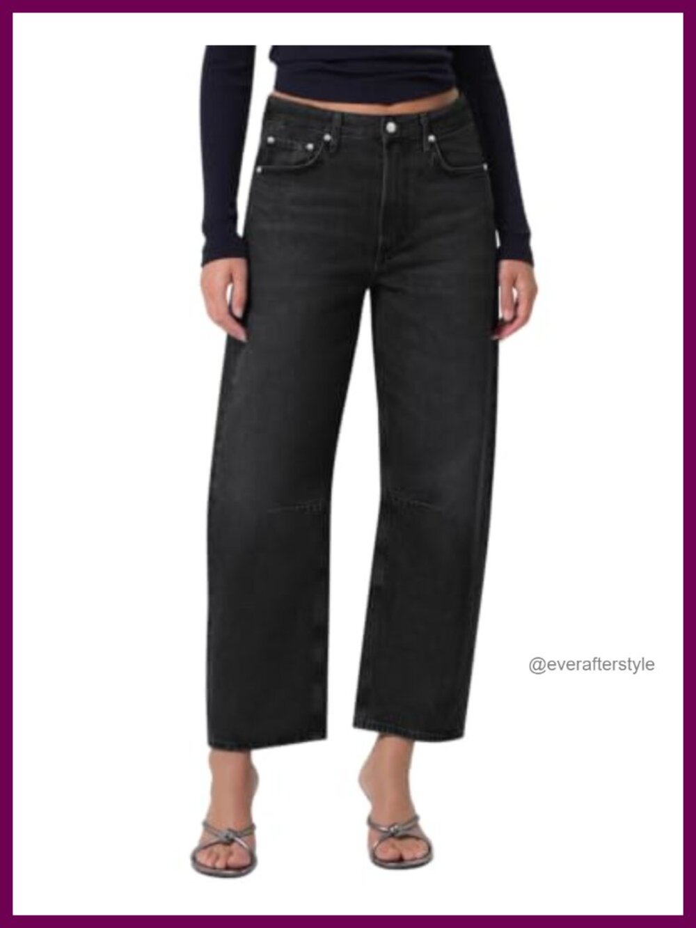 Mid Rise Barrel Jeans Women Baggy Wide Leg Stretch Denim Pants